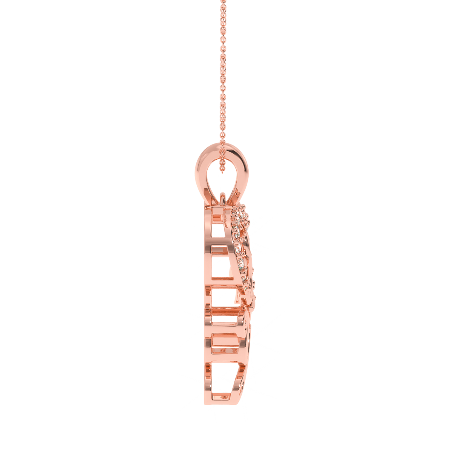 Buy Scripted Heart of Love Diamond Pendant | Solitairekart